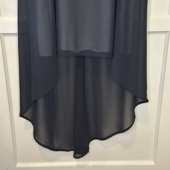 Lucca Couture High-Low Midi Racerback Dress, Black- Size Small - Picture 3 of 10